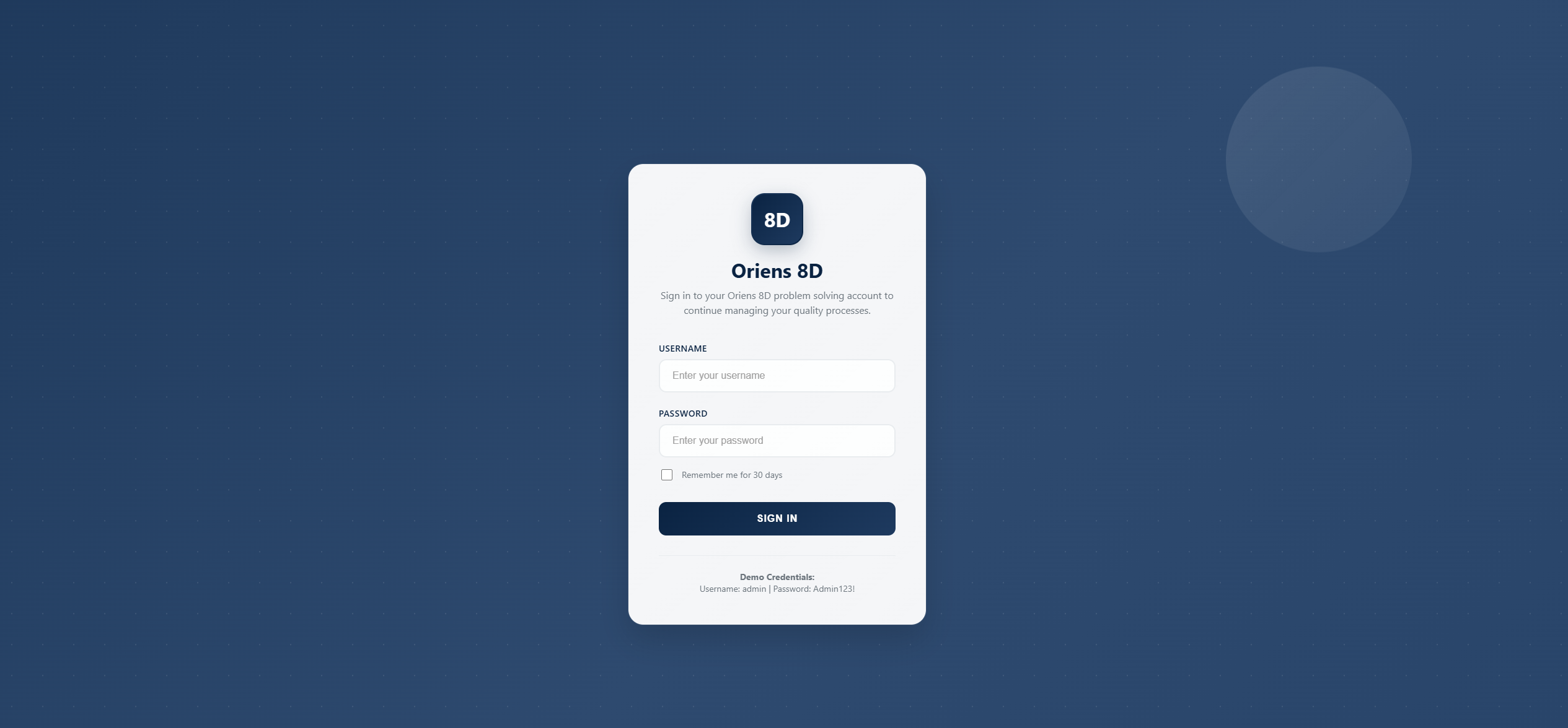 Login Screen